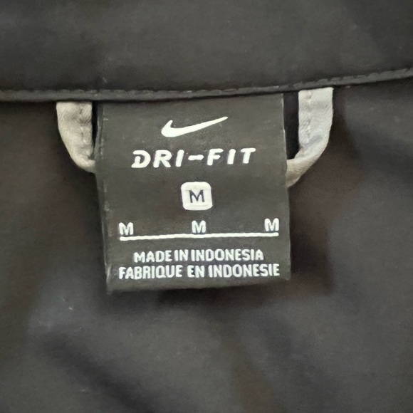 Nike Dri-Fit Track Jacket Men's Size M Black Grey Athletic Sports Athleisure - Picture 9 of 13